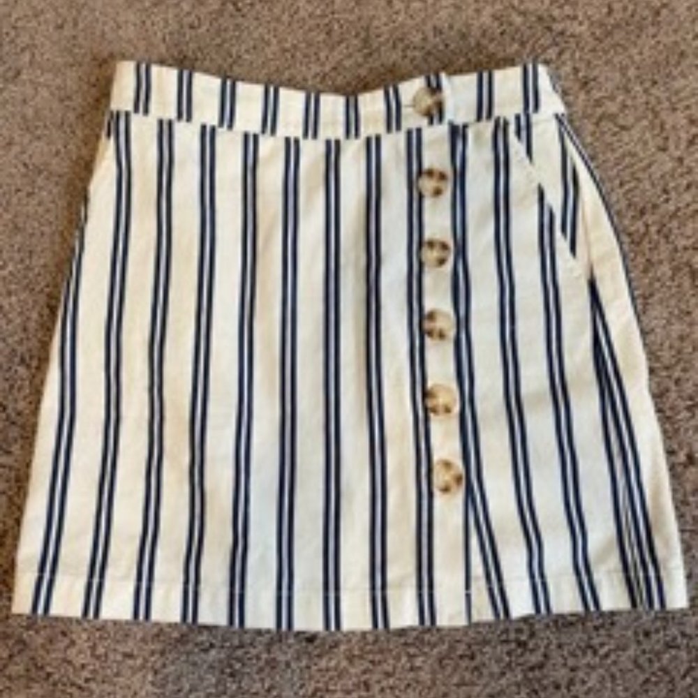 Forever 21 Blue and White striped skirt